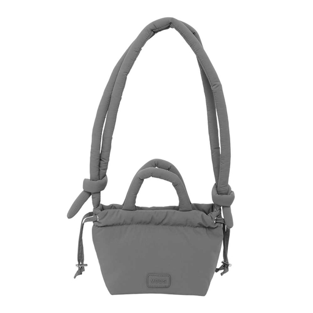 Safta Moos Capsula Grey Bolso Compacto - Cierre de Iman - Cremallera - Cierre con Cordones - Asas Acolchadas - 2.56L - 160x100x160mm - Color Gris 1