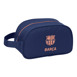Safta F.C.Barcelona 2ª Equipacion Neceser de 5L - Cremallera - Asa Lateral - Adapatable a Carro - 260x120x150mm - Color Azul Marino