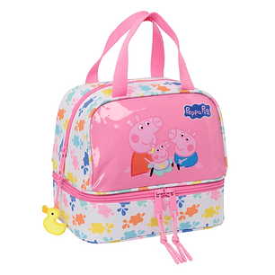 Safta Peppa Pig Baby Pig Portameriendas de 6L - Cremallera - 200x150x200mm - Color Rosa