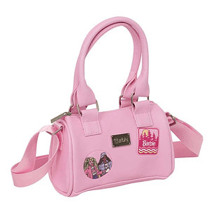 Safta Barbie Bolso - Cremallera - Interior Forrado - Asas y Bandolera Ajustables - 1.20L - 160x75x100mm - Color Rosa