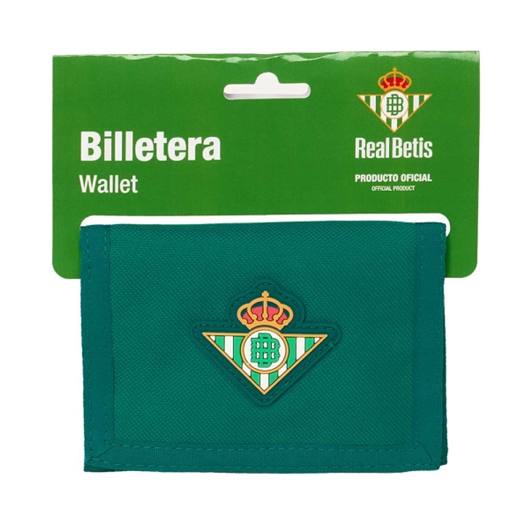 Safta Real Betis Balompie Billetera - Cabecera para Colgar - Cierre con Velcro - Resistente al Agua - Compartimentos Internos - Bolsillo con Cremaller 1
