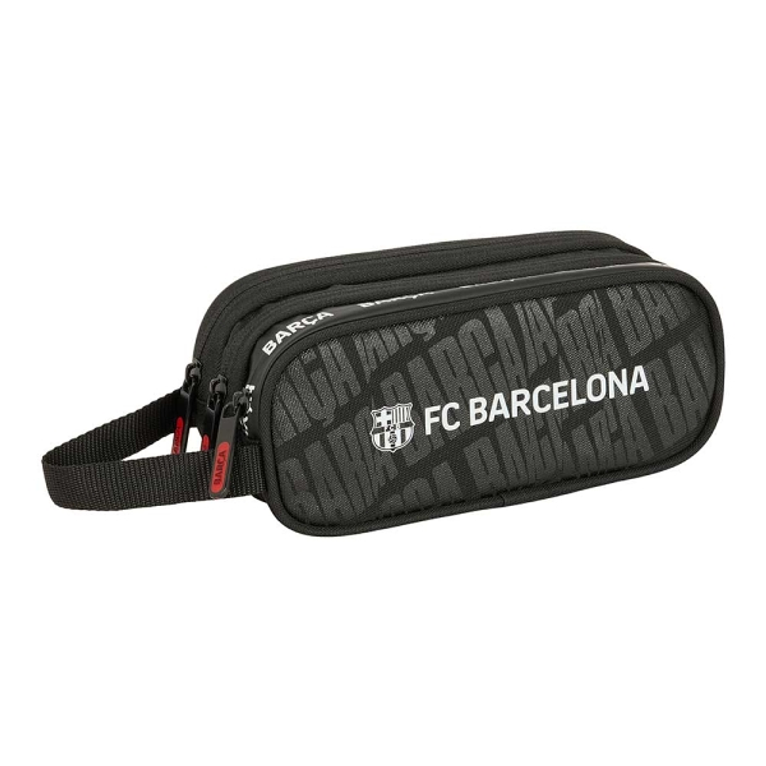 Safta F.C.Barcelona Portatodo - 3 Compartimentos con Cremalleras - Asa Lateral - 1.25L - 210x70x85mm - Color Negro 1