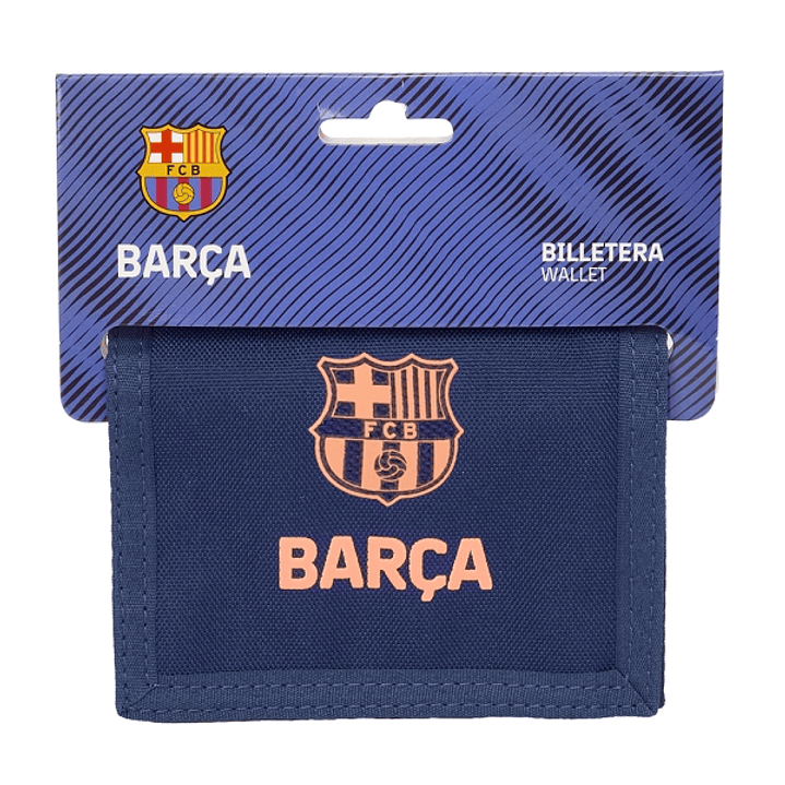 Safta F.C.Barcelona 2ª Equipacion Billetera - Cabecera para Colgar - Cierre con Velcro - Multiples Compartimentos - Bolsillo para Monedas - 125x10x95m 1