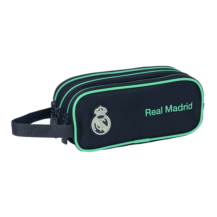 Safta Real Madrid 2ª Equipacion 25/26 Portatodo - 3 Compartimentos con Cremalleras - Asa Lateral - 1.25 L - 1.25L - 210x70x85mm - Color Azul Marino 1