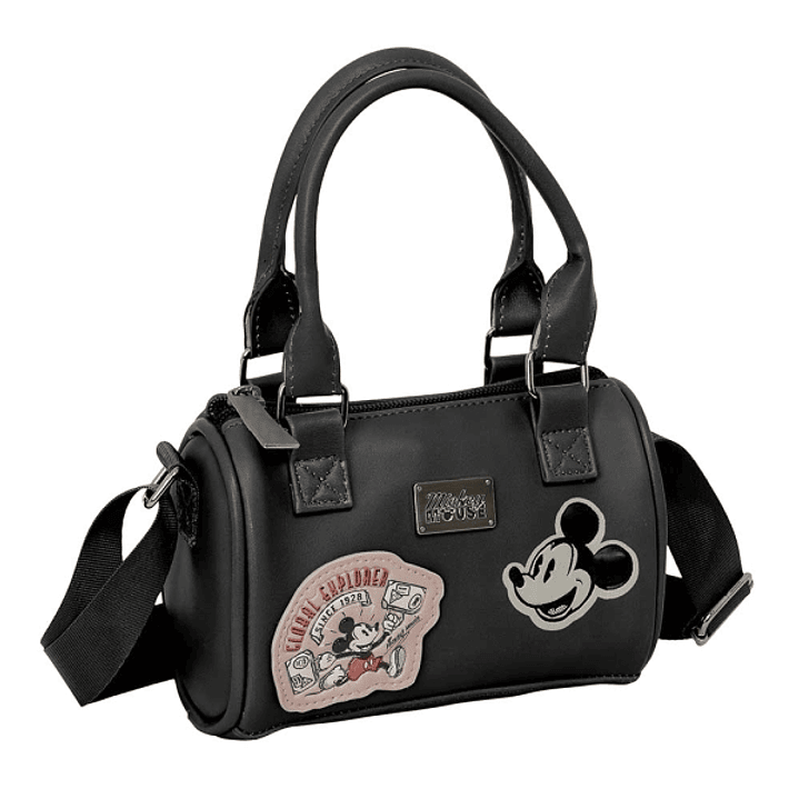Safta Mickey Mouse Bolso - Cremallera - Interior Forrado - Asas y Bandolera Ajustables - 1.20L - 160x75x100mm - Color Negro 1