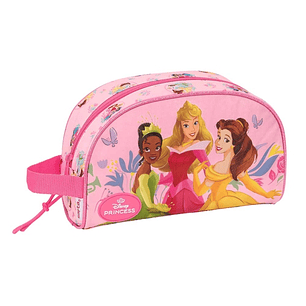 Safta Princesas Disney Neceser de 3.75L - Cremallera - Asa Lateral - Adapatable a Carro - Bolsillo Interior - 260x90x160mm - Color Rosa