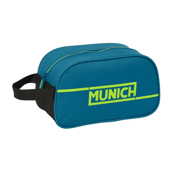 Safta Munich Land Neceser de 5L - Cremallera - Asa Lateral - Adapatable a Carro - 260x120x150mm - Color Azul Oscuro 1