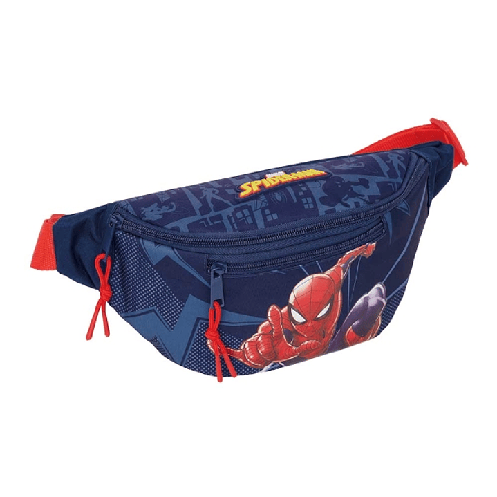 Safta Spider-Man Bolsa de Cintura - Cremallera - Cintas Ajustables - 2.49L - 230x90x120mm - Color Azul Marino 1
