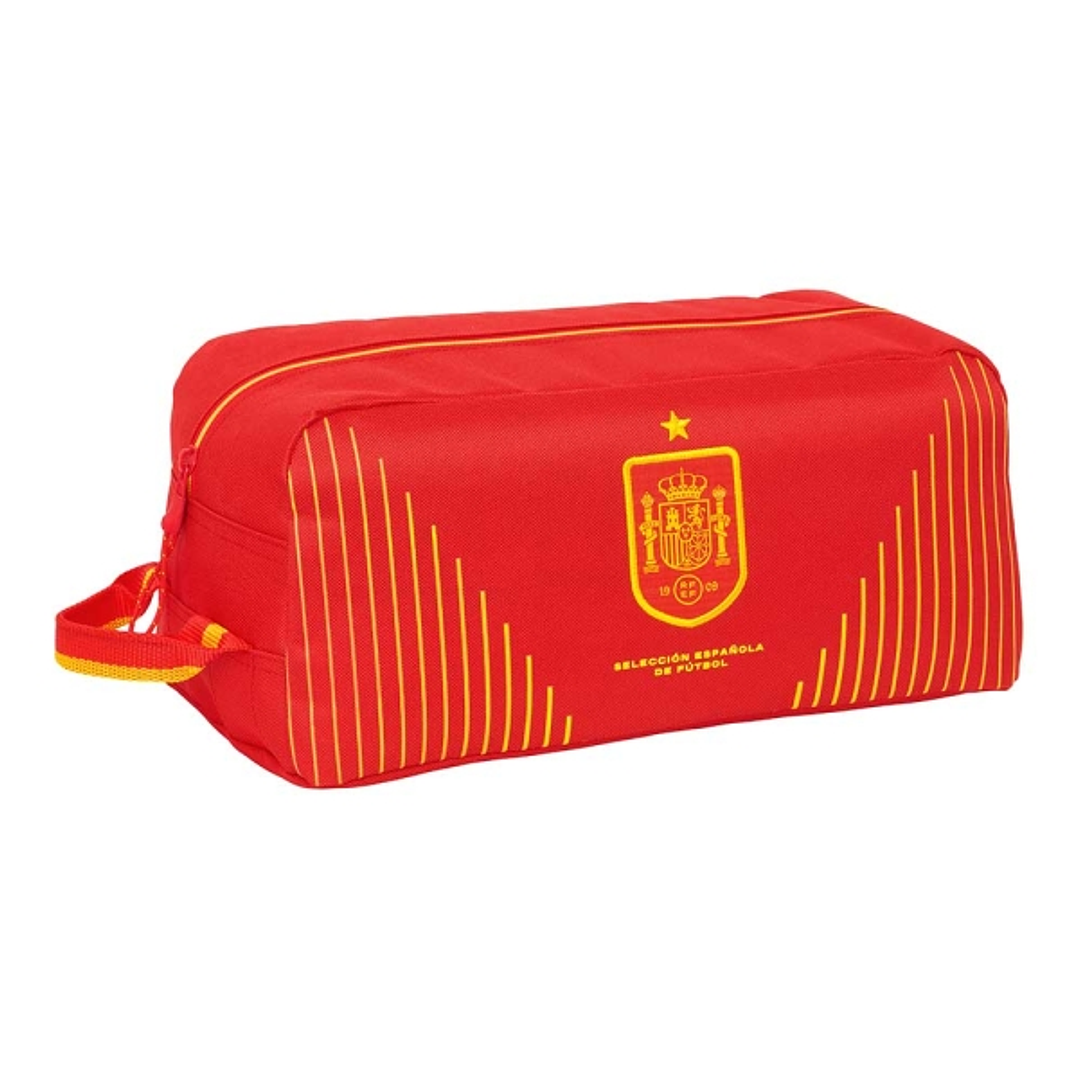 Safta Seleccion Española de Futbol Zapatillero - Asa Lateral - 9L - Proteccion del Calzado - 340x180x150mm - Color Rojo 1