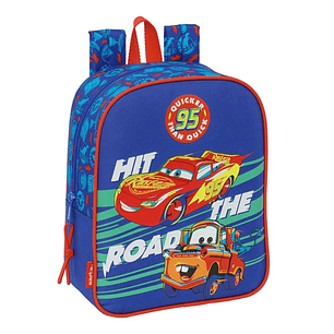 Safta Cars Mochila Guarderia - Adaptable a Carro - Cremallera - Tarjeta de Identificacion - Asa Superior - 6L - 220x100x270mm - Color Azul