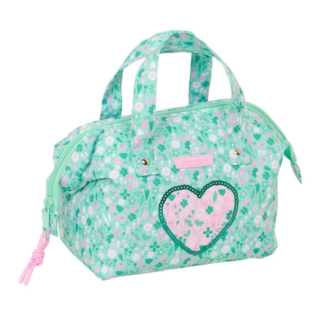 Safta Cuore Neceser de 5.8L - Cremallera - Asa Lateral - Interior Forrado - 265x125x175mm - Color Turquesa 1