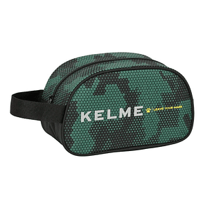 Safta Kelme Camo Neceser de 5L - Cremallera - Asa Lateral - Adapatable a Carro - 260x120x150mm - Color Verde Camuflaje