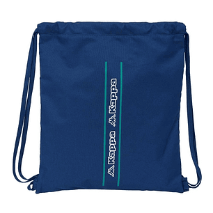 Safta Kappa Marino Saco Plano - Bolsillo con Cremallera - Cierre con Cordones - 5L - Ligero y Portatil - 350x10x400mm - Color Azul Marino