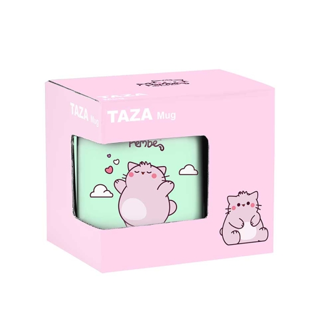 Safta Pembe The Pink Cat Taza Ceramica de 350ml - 80x80x95mm - Color Menta 1