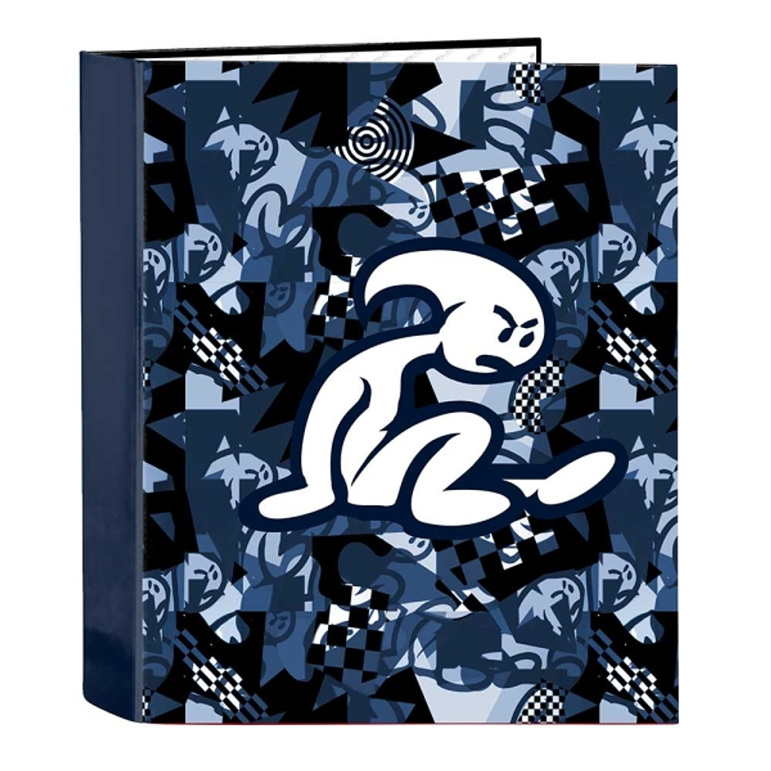 Safta el Niño Navy Carpeta con 4 Anillas 40mm - Tapas Duras Forradas - Resistente - 270x60x330mm - Color Azul Marino 1