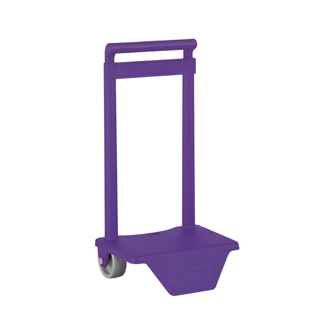 Safta Carro Portamochilas - Sujecion Universal - Material Resistente - Ruedas de PVC - Modelo Patentado - 22x10x27cm - Color Morado 1