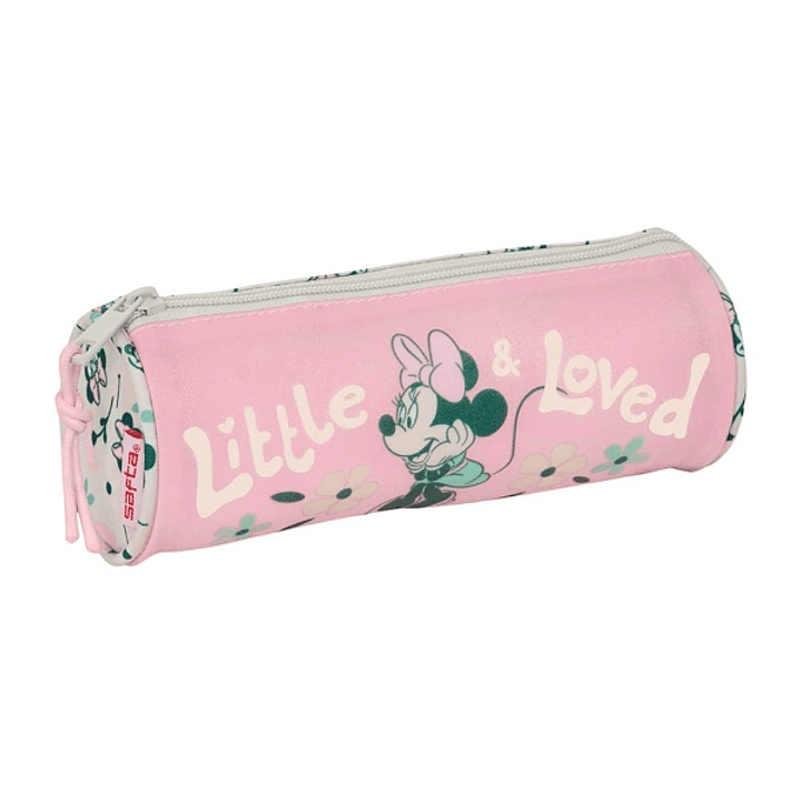 Safta Minnie Mouse Minty Portatodo - Tirador Facil de Abrir - 1L - 200x70x70mm - Color Rosa Pastel 1