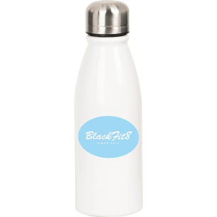 Safta Blackfit8 Cool Botella Metalica de 500ml - Resistente - 60x240mm - Color Blanco