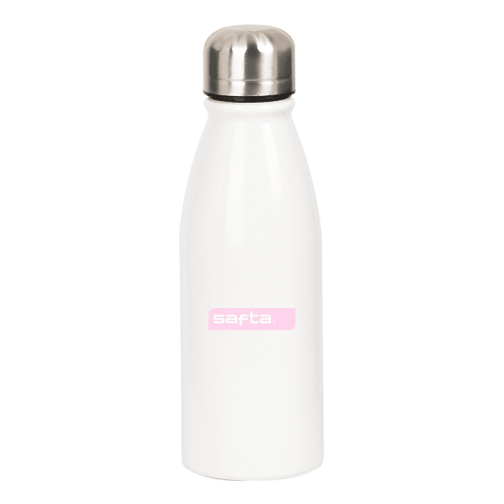 Safta Botella Metalica de 500ml - 60x240mm - Color Blanco 1