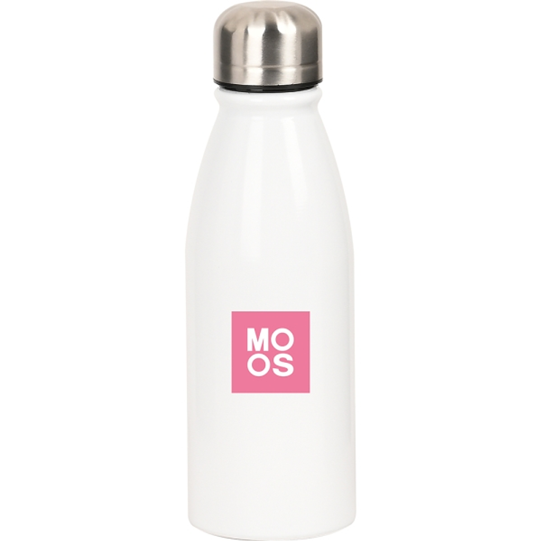 Safta Moos Passion Botella Metalica de 500ml - 60x240mm - Color Blanco 1