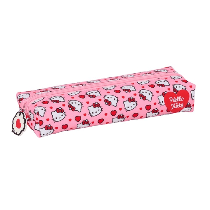Safta Hello Kitty Portatodo - Cremallera - Goma Elastica - 0.53L - 220x70x40mm - Color Rosa 1