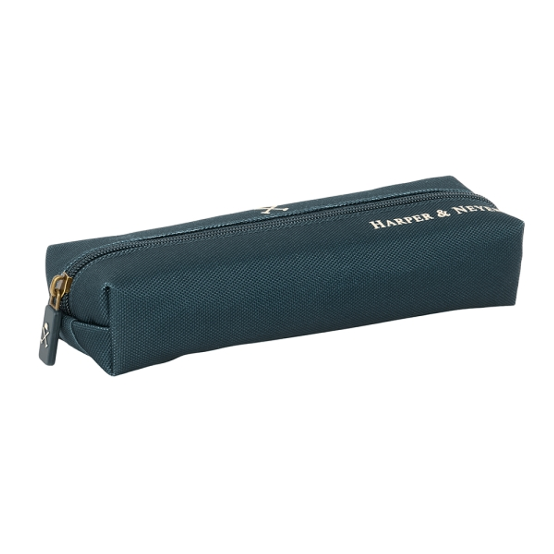 Safta Harper and Neyer Portatodo - Cremallera - Goma Elastica - 0.53L - 220x70x40mm - Color Azul Marino 1