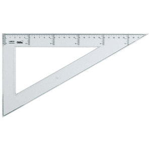 Safta Cristal Cartabon de 30cm - Plastico Transparente - Graduacion Impresa - Biselado - Color Transparente