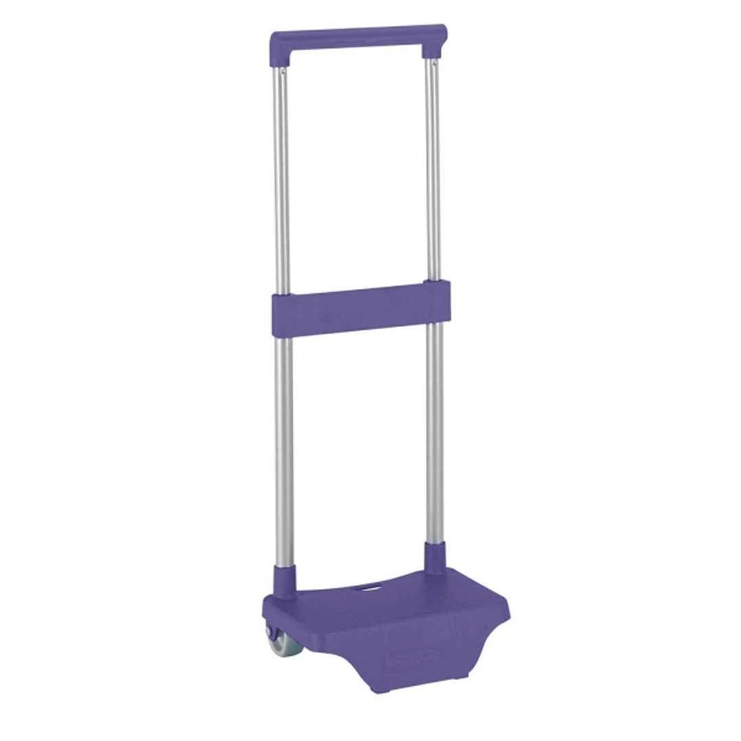 Safta Carro Portamochilas - Sujecion Universal - Material Resistente - Ruedas de PVC - Modelo Patentado - 26x10x34cm - Color Violeta 1