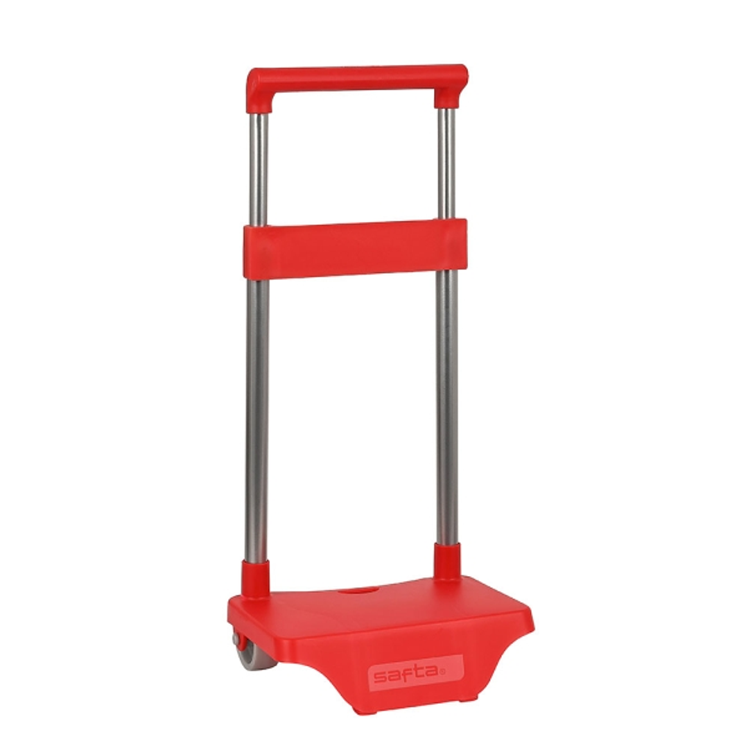 Safta Carro Portamochilas - Sujecion Universal - Material Resistente - Ruedas de PVC - Modelo Patentado - 26x10x34cm - Color Rojo 1