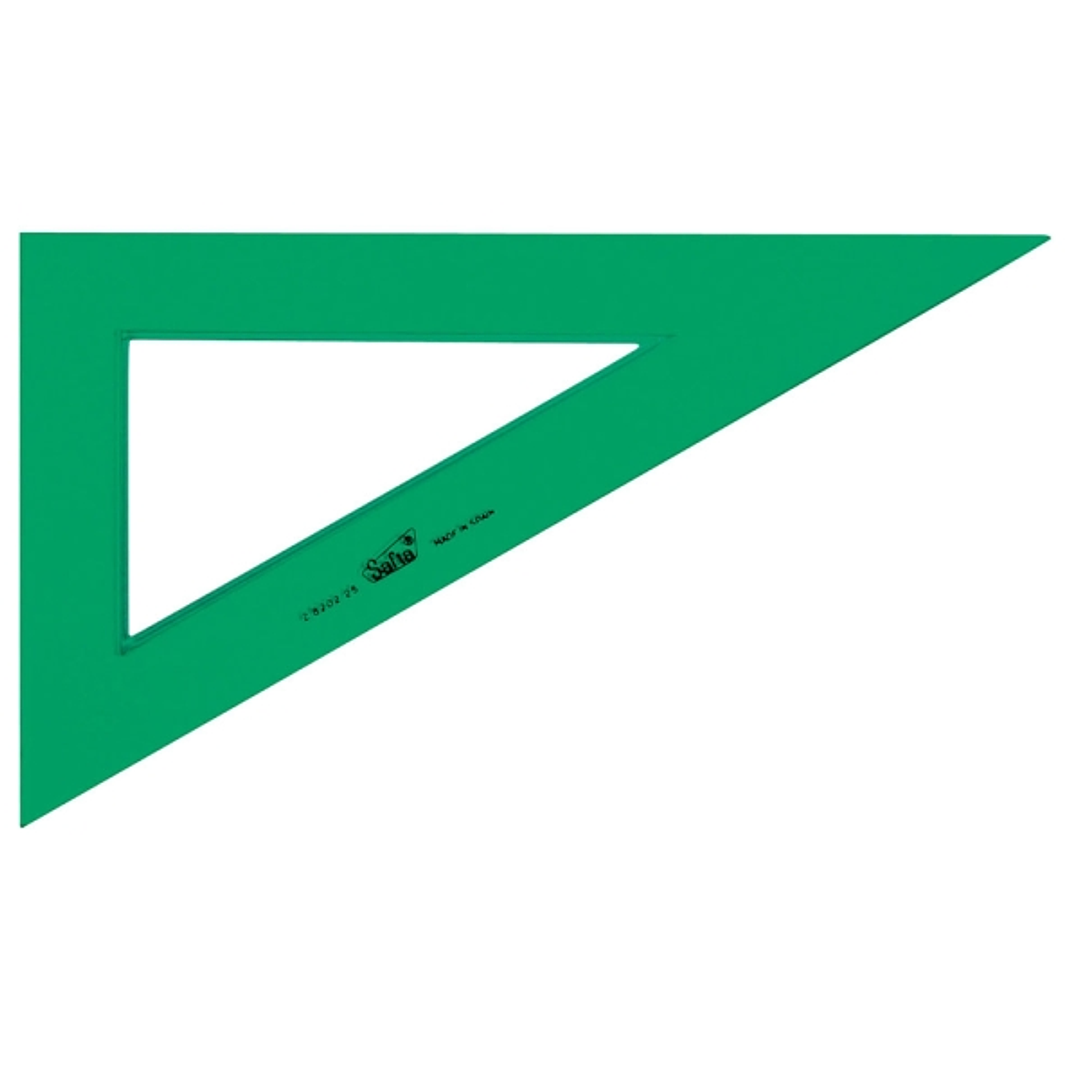 Safta Cartabon de 30cm - Metacrilato - sin Biselado - sin Graduacion - Color Verde 1
