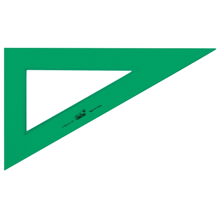 Safta Cartabon de 30cm - Metacrilato - sin Biselado - sin Graduacion - Color Verde 1