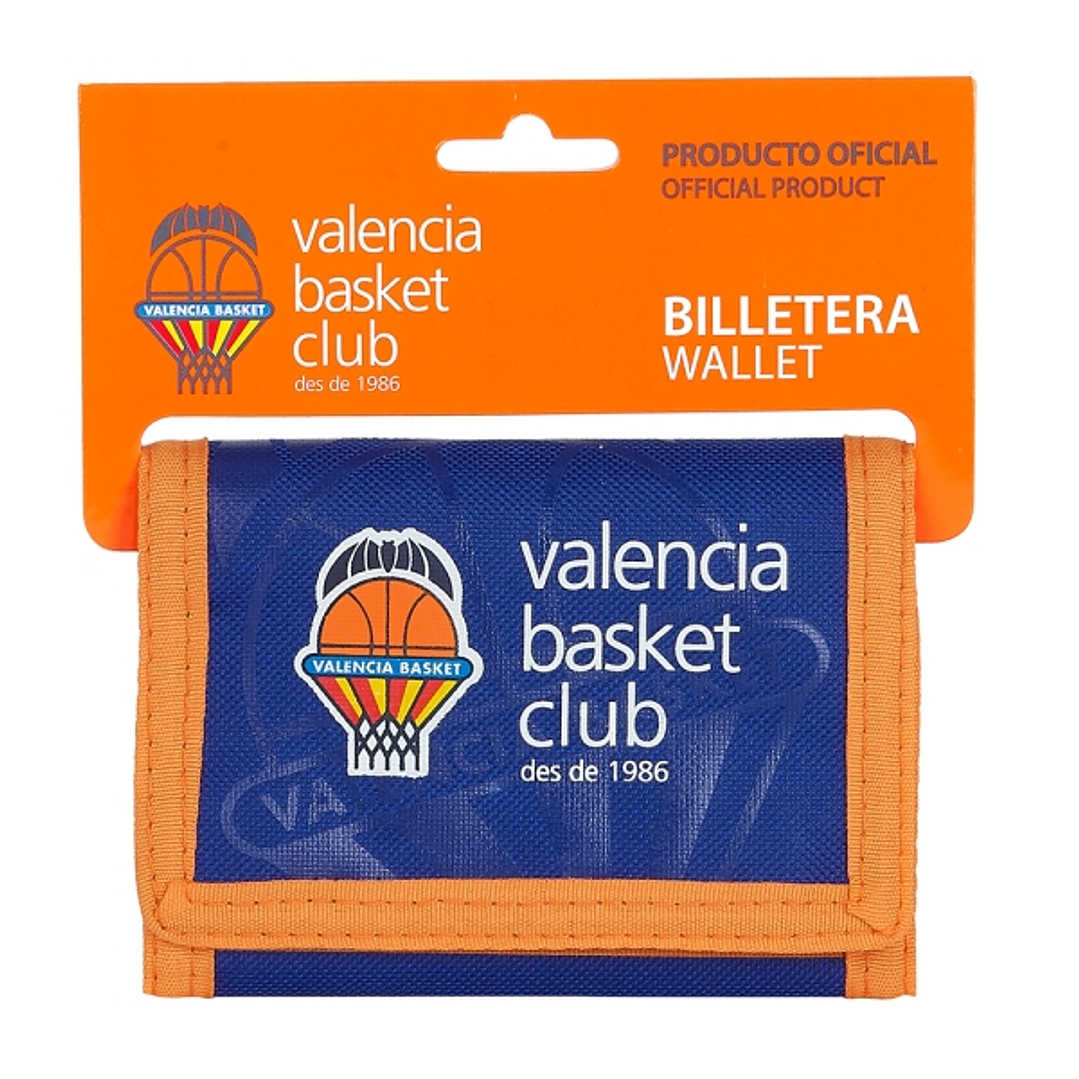 Safta Valencia Basket Billetera - Cabecera para Colgar - Cierre con Velcro - Multiples Compartimentos - Bolsillo para Monedas - 125x10x95mm - Color Az 1