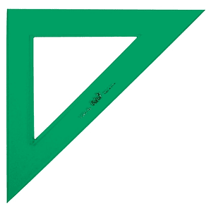 Safta Escuadra de 30cm - Metacrilato - sin Biselado - sin Graduacion - Color Verde