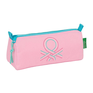 Safta Benetton Dolce Portatodo - Cremallera - 1.20L - 210x70x80mm - Color Rosa Pastel