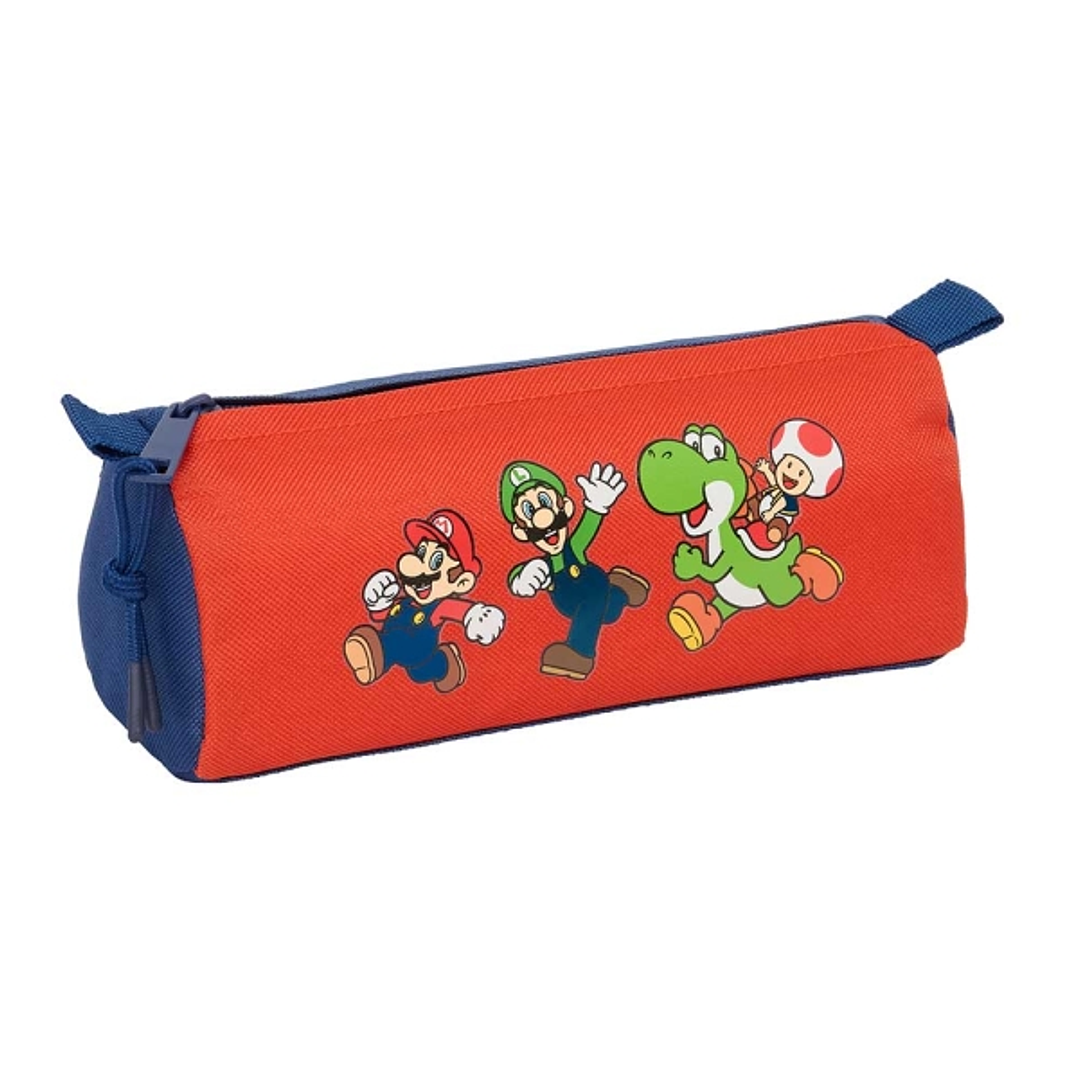 Safta Super Mario Mamma Mia Portatodo - Cremallera - 1.20L - 210x70x80mm - Color Rojo y Azul 1