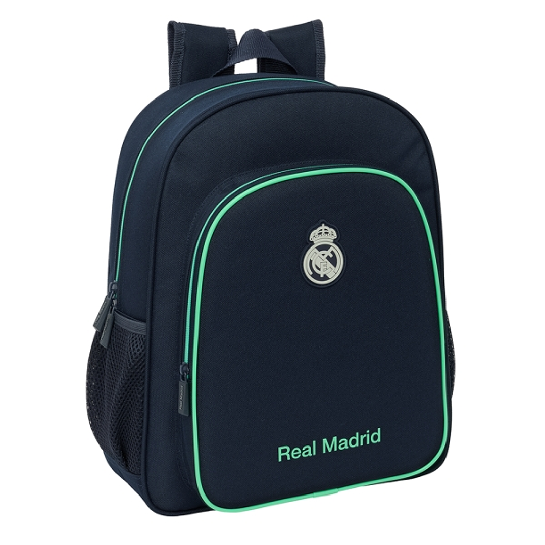 Safta Real Madrid 2ª Equipacion 25/26 Mochila - Adaptable a Carro - Portabotellas - Tirador Doble - Hombreras Acolchadas - Bolsillo Frontal - Asa de M 1