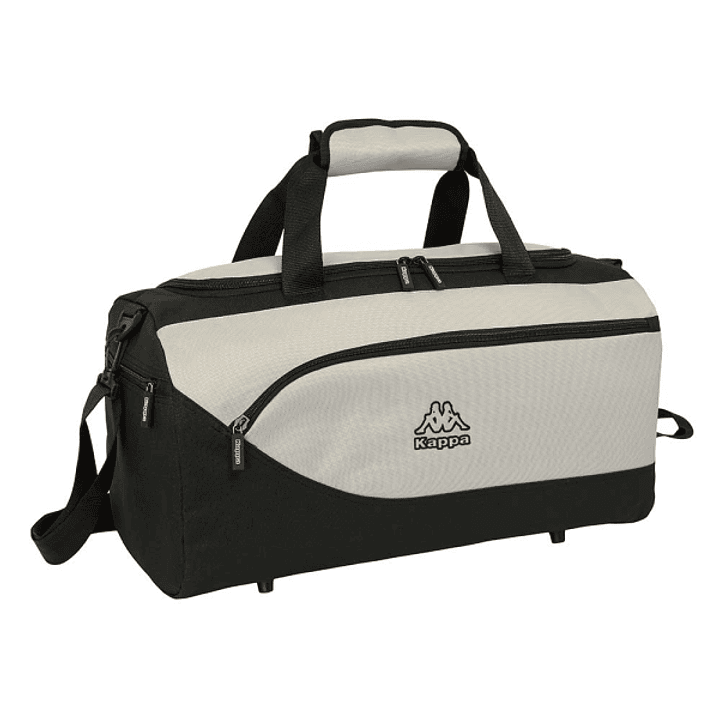Safta Kappa Grey Bolsa de Deporte - Bandolera Ajustable - Cremallera Doble - Bolsillo Frontal - Bolsillos Laterales - Fondo Semirigido - Tacos de Prot 1