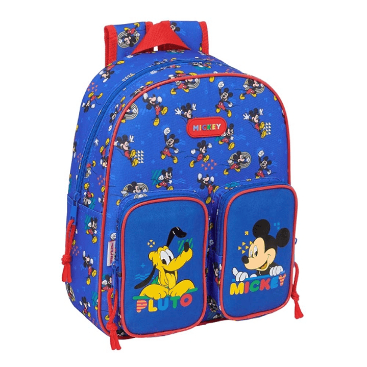 Safta Mickey Mouse Today Mochila Infantil - Adaptable a Carro - Portabotellas - Hombreras Acolchadas - Bolsillo Frontal - Asa Superior - 9.5L - 280x10 1