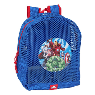 Safta Avengers Mochila - Rejilla Anti-Arena - Doble Tirador - Hombreras Ergonomicas - Asa Superior - 13.15L - 320x120x380mm - Color Azul Oscuro