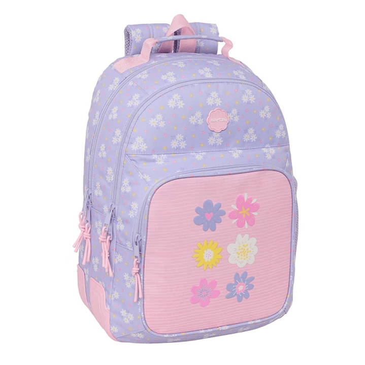 Safta Bouquet Mochila con 2 Compartimentos - Antirozaduras - Adaptable a Carro - Bolsillo Frontal - Portabotellas - Tirador Doble - Hombreras Ergonomi 1