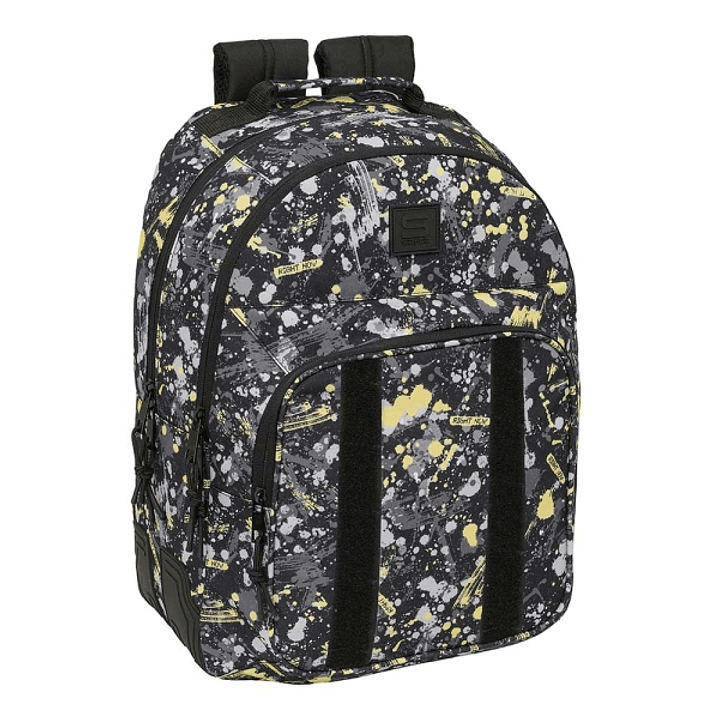 Safta Graffiti Splash Mochila con 2 Compartimentos - Antirozaduras - Adaptable a Carro - Bolsillo Frontal - Portabotellas - Tirador Doble - Hombreras  1