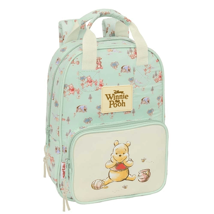 Safta Winnie The Pooh Mochila Infantil - Bolsillo Frontal - Tarjeta ID - Hombreras Acolchadas - Asa Forrada - 4.5L - 200x80x280mm - Color Beige 1