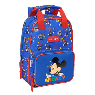 Safta Mickey Mouse Today Mochila Infantil - Bolsillo Frontal - Tarjeta ID - Hombreras Acolchadas - Asa Forrada - 4.50L - 200x80x280mm - Color Azul