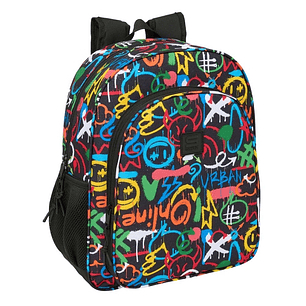 Safta Graffiti Colors Mochila - Adaptable a Carro - Bolsillos Laterales - Doble Tirador - Hombreras Acolchadas - Bolsillo Frontal - Asa Superior - 15L