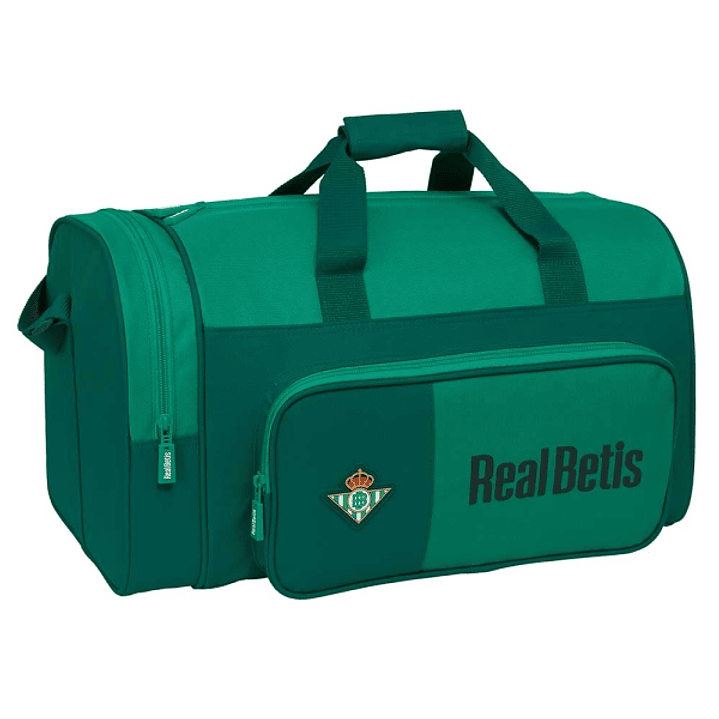 Safta Real Betis Balompie Bolsa de Deporte - Bandolera Ajustable - Bolsillo Frontal - Tacos en la Base - Bolsillo Lateral - Tirador Doble - Resistente 1