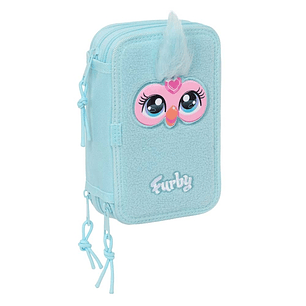 Safta Furby Plumier de 3 Pisos - 37 Piezas - 1.3L - Goma - Lapiz - Boligrafos - Sacapuntas - Reglas - 16 Colores - 14 Rotuladores - 125x55x195mm - Col