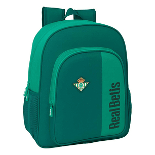 Safta Real Betis Balompie Mochila - Adaptable a Carro - Portabotellas - Doble Tirador en Cremallera - Hombreras Ergonomicas y Acolchadas - Resistente 