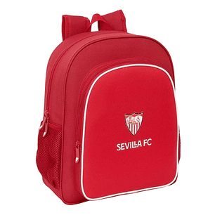 Safta Sevilla FC Mochila - Adaptable a Carro - Portabotellas - Tirador Doble - Hombreras Ergonomicas y Acolchadas - Bolsillo Frontal - Asa de Mano Sup