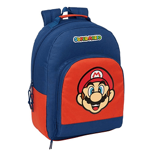 Safta Super Mario Mamma Mia Mochila Adaptable a Carro - Cremallera Doble - Bolsillo Frontal - Hombreras Ergonomicas - Espalda Acolchada - Asa Forrada 