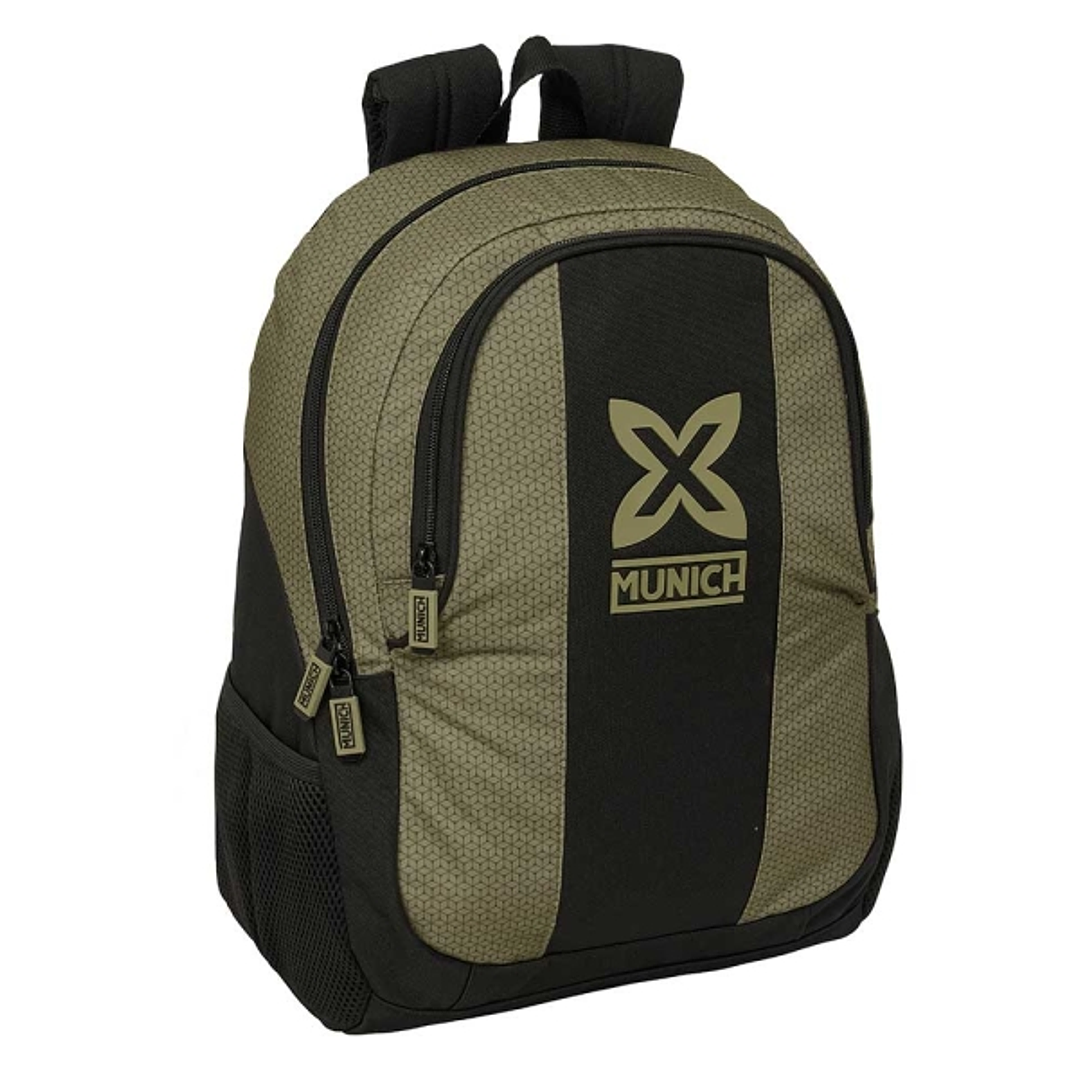 Safta Munich West Mochila Adaptable a Carro - 2 Compartimentos - Bolsillos Laterales - Doble Tirador - Hombreras Acolchadas - Asa Superior - 23L - 320 1